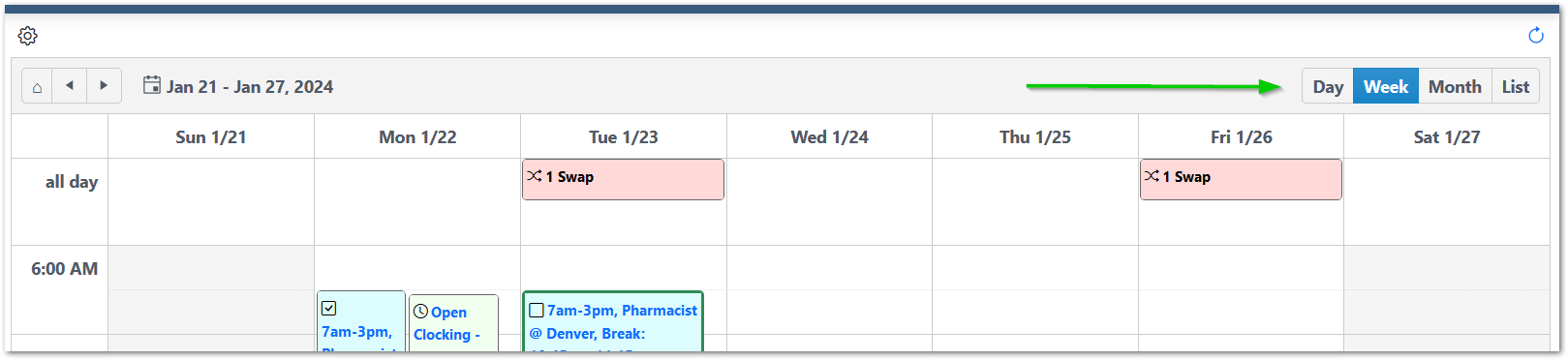 Calendar Date Range