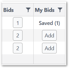 My Bids Column - Add