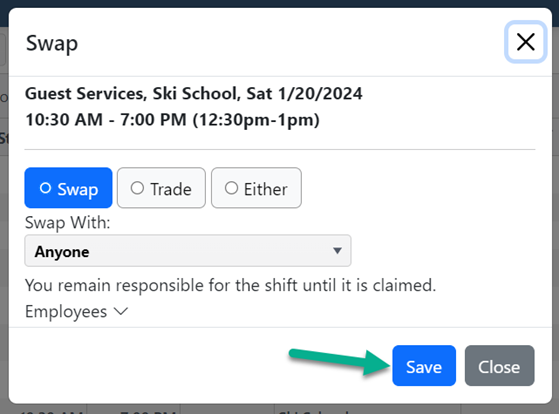 Shift Swap Form