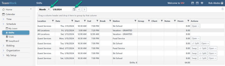 My Shifts