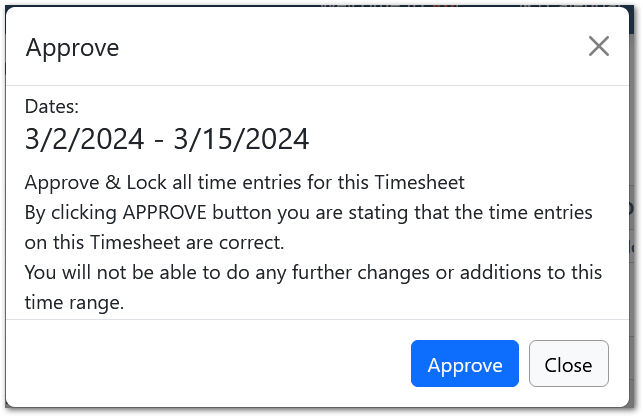 Timesheet Approval