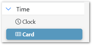 Time Card Menu