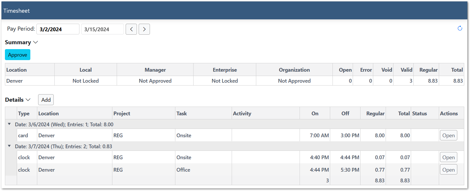 Timesheet