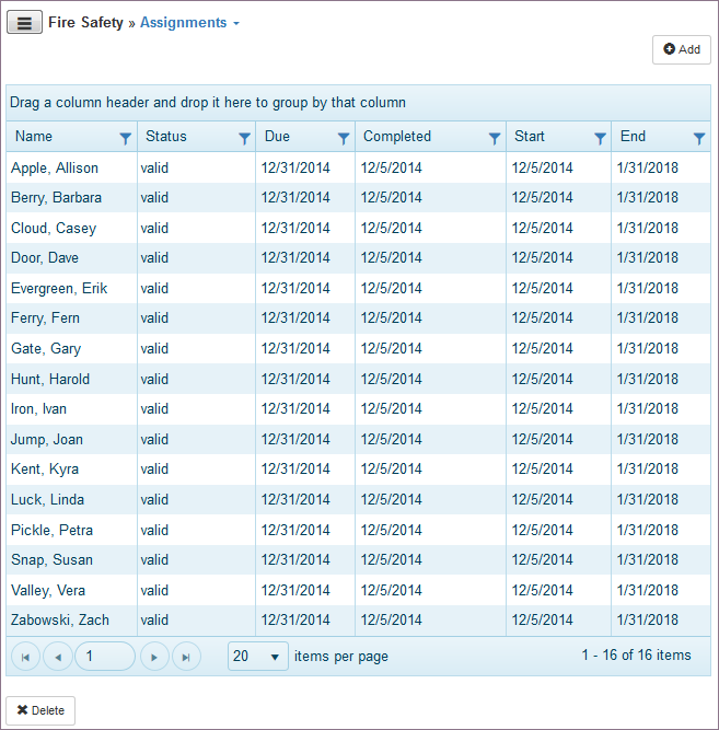 Credential Assignments