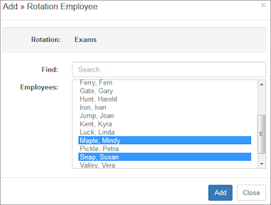 Add Employee to Rotation