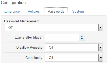 Passwords Tab