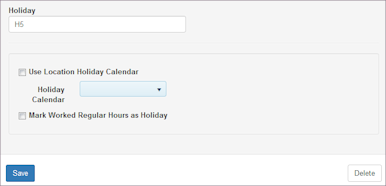 Holiday Calendar