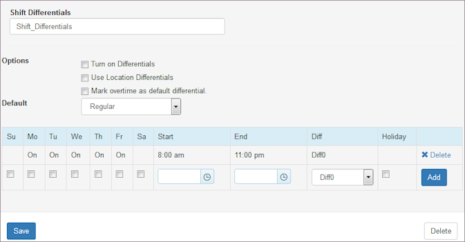 Shift Differentials