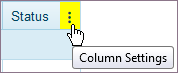 Actuals Window Column Settings